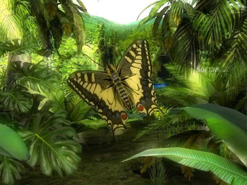 Butterfly Jungle 3D Screensaver screenshot 3