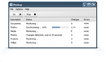 Bvckup screenshot