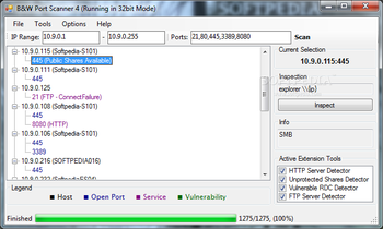 B&W Port Scanner screenshot