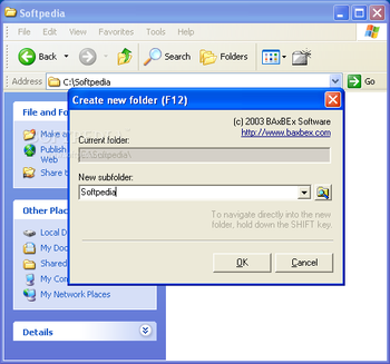bxNewFolder screenshot