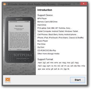 BYclouder Amazon eBook Reader Data Recovery screenshot