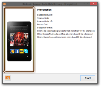 BYclouder Amazon Kindle Data Recovery screenshot
