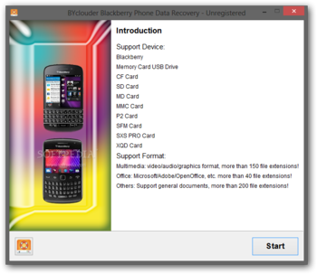 BYclouder BlackBerry Phone Data Recovery screenshot