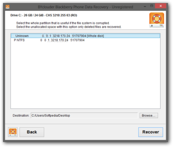 BYclouder BlackBerry Phone Data Recovery screenshot 3