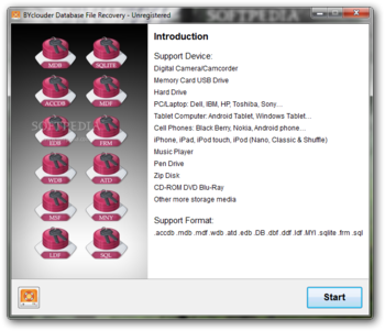 BYclouder Database File Recovery screenshot