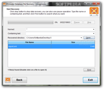 BYclouder Database File Recovery screenshot 4