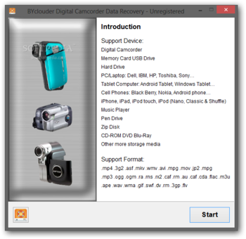 BYclouder Digital Camcorder Data Recovery screenshot