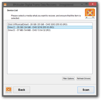 BYclouder Digital Frame Data Recovery screenshot 2