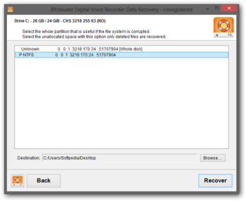 BYclouder Digital Voice Recorder Data Recovery screenshot 3