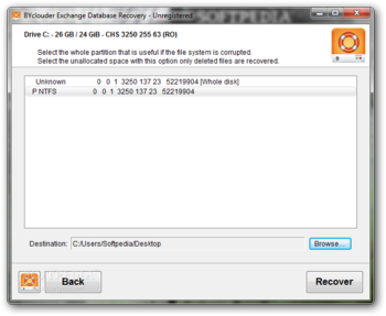 BYclouder Exchange Database Recovery screenshot 3