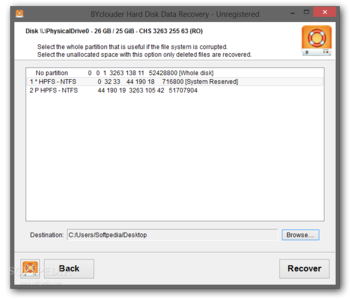 BYclouder Hard Disk Data Recovery screenshot 3