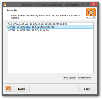 BYclouder iPod Touch Data Recovery screenshot 2