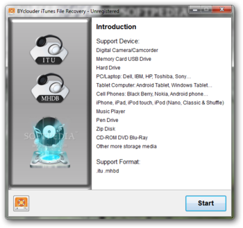 BYclouder iTunes File Recovery screenshot