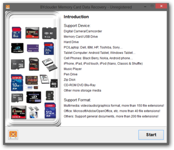 BYclouder Memory Card Data Recovery screenshot