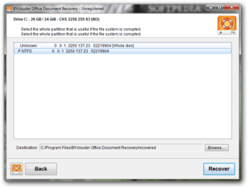 BYclouder Office Document Recovery screenshot 3