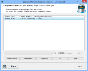 BYclouder Partition Recovery Enterprise screenshot 3