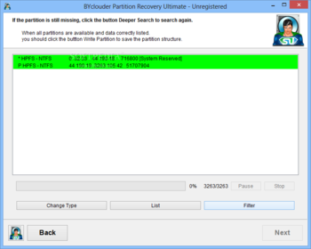 BYclouder Partition Recovery Ultimate screenshot 3
