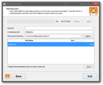 BYclouder Sony eBook Reader Data Recovery screenshot 4