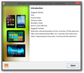 BYclouder Tablet Data Recovery screenshot