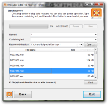 BYclouder Video File Recovery screenshot 4