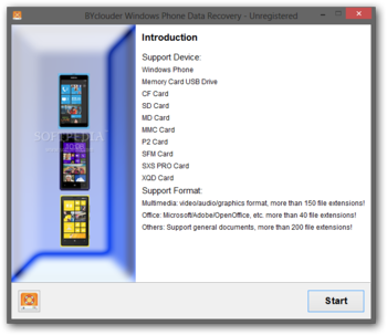 BYclouder Windows Phone Data Recovery screenshot