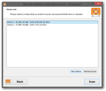 BYclouder Windows Tablet Data Recovery screenshot 2