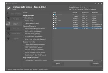 ByebyeData Eraser - Free Edtition screenshot