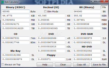 Byte Calculator screenshot