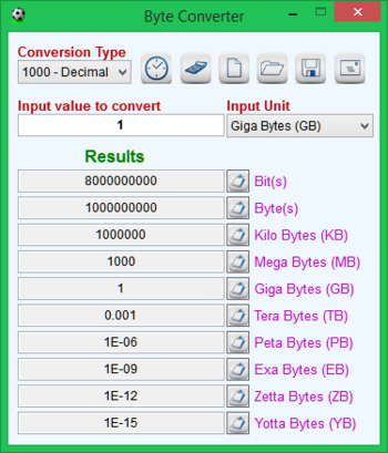 Byte Converter screenshot 2