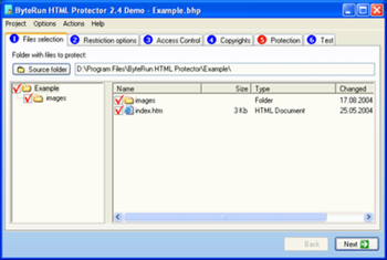 ByteRun HTML Protector screenshot 2