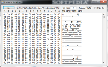 Bytes and Bits Viewer screenshot