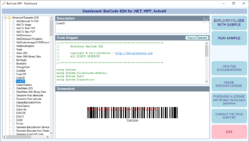 Bytescout BarCode Generator SDK screenshot