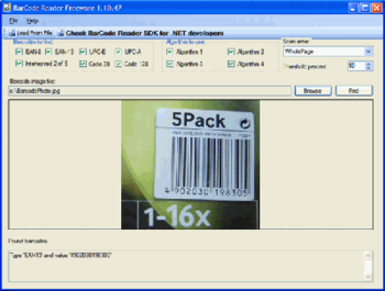 Bytescout BarCode Reader screenshot