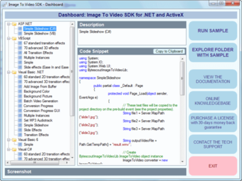 Bytescout Image To Video SDK screenshot