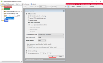 Bytescout PDF To HTML SDK screenshot 2