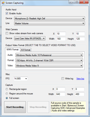 Bytescout Screen Capturing SDK screenshot 3