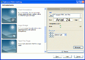 Bytescout Watermarking LITE screenshot