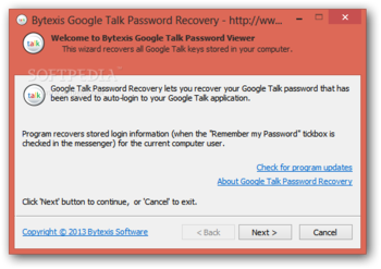 Bytexis Google Talk Password Recovery screenshot