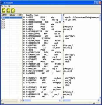 C-Decompiler screenshot
