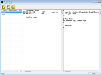 C-Decompiler screenshot