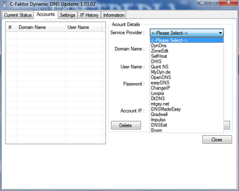 C-Faktor Dynamic DNS Updater screenshot 2