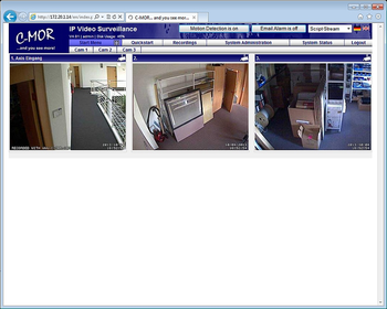 C-MOR IP Video Surveillance VM Software screenshot