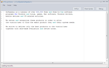 C# Script Editor screenshot