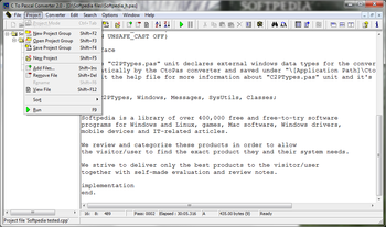 C to Pascal Converter screenshot 3