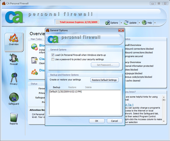 CA Personal Firewall 2009 screenshot 13
