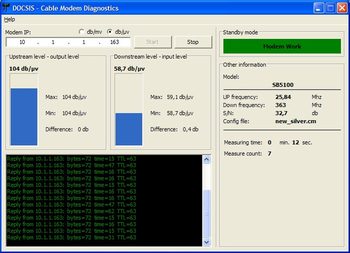 Cable Modem Diagnostic screenshot 3