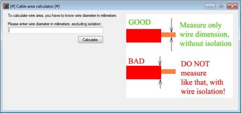 Cable resistance and power consumption calculator screenshot 2