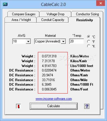 CableCalc screenshot 3