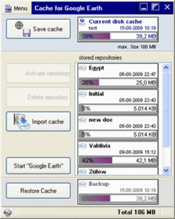 Cache for Google Earth screenshot 2