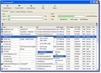CachemanXP screenshot